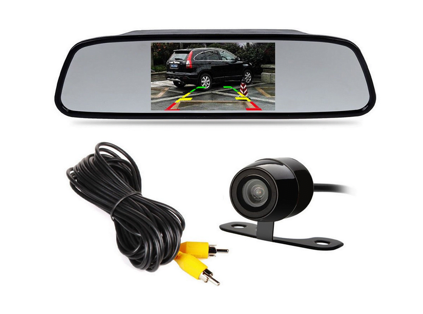 galinio vaizdo veidrodėlis su ekranu